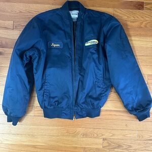 Bomber workwear jacket with patches